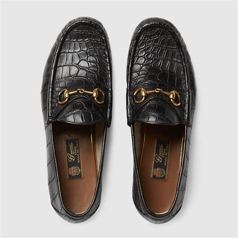 gucci alligator loafers men 11|gucci 1953 horsebit loafer.